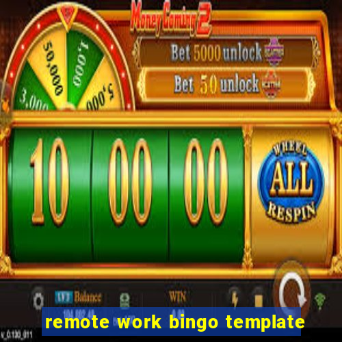 remote work bingo template