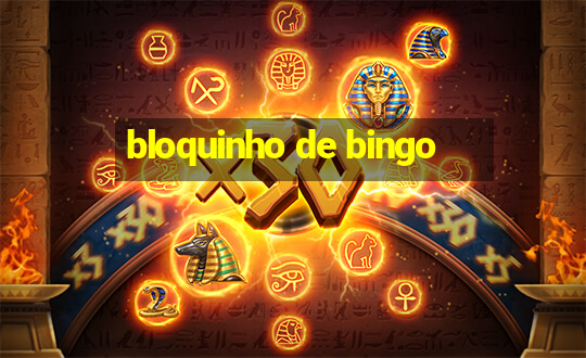 bloquinho de bingo