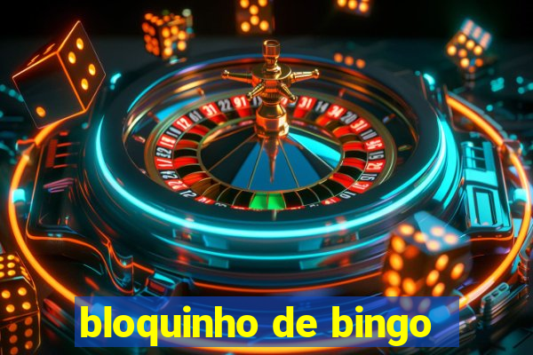 bloquinho de bingo