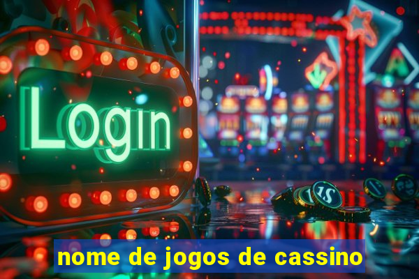 nome de jogos de cassino