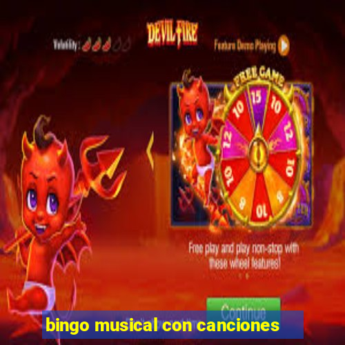 bingo musical con canciones