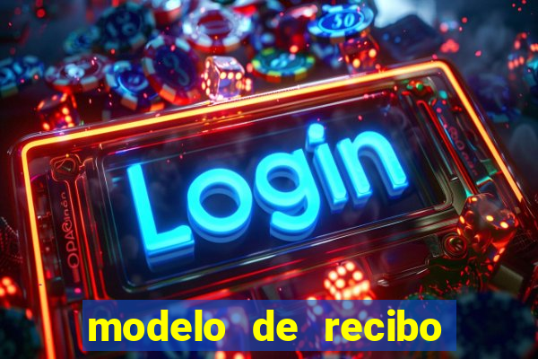 modelo de recibo de pagamento word