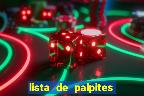 lista de palpites jogos de hoje