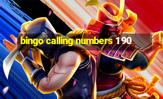 bingo calling numbers 1 90