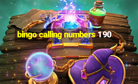 bingo calling numbers 1 90