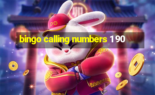 bingo calling numbers 1 90