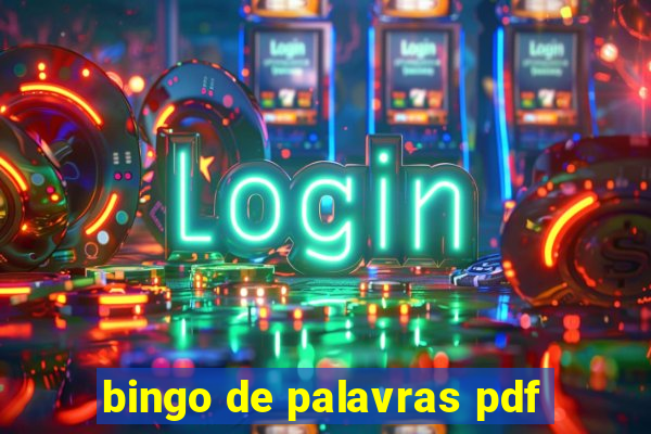 bingo de palavras pdf