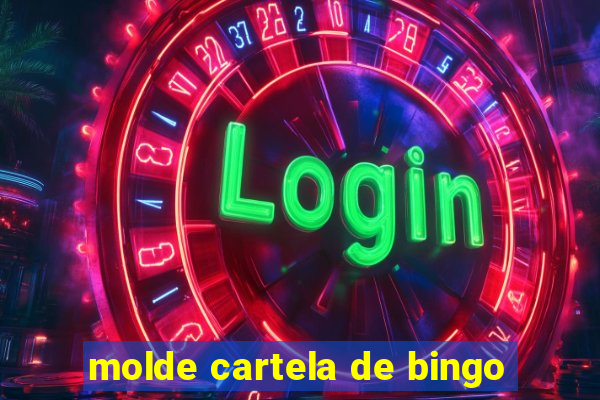 molde cartela de bingo