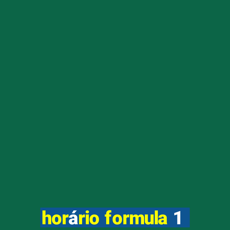 horário formula 1