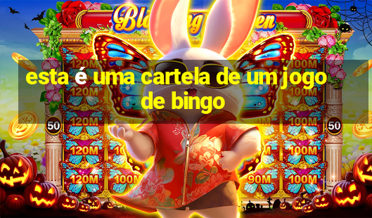 esta é uma cartela de um jogo de bingo