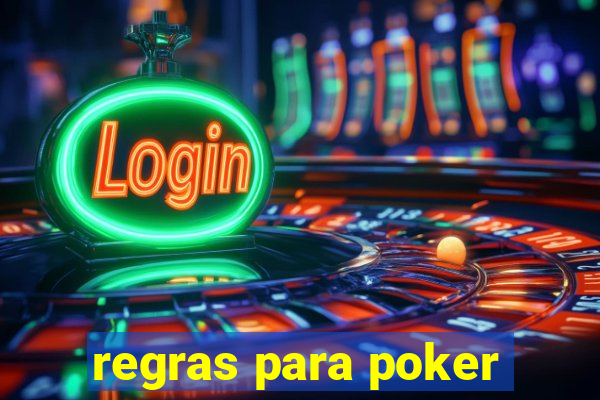 regras para poker