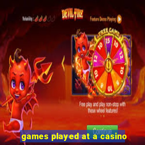 games played at a casino