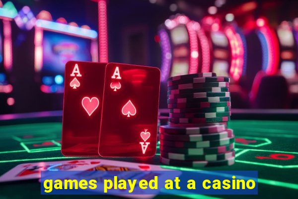 games played at a casino