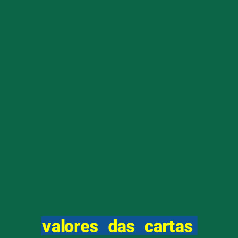 valores das cartas no 21