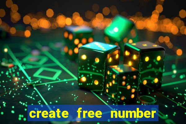 create free number bingo card