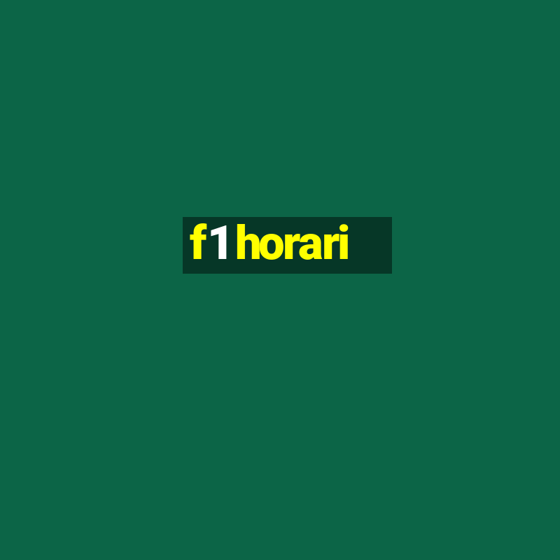 f1 horari