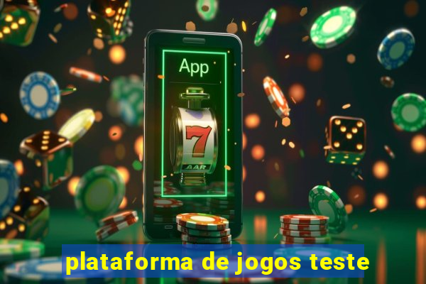 plataforma de jogos teste