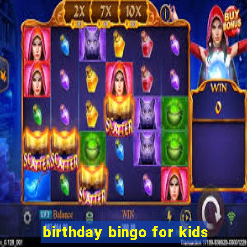 birthday bingo for kids