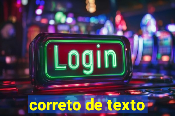 correto de texto