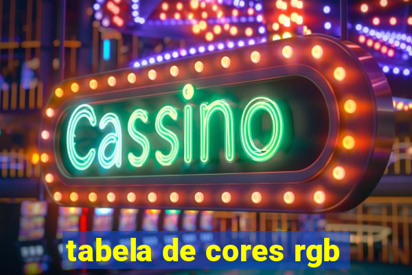 tabela de cores rgb