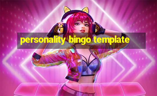 personality bingo template