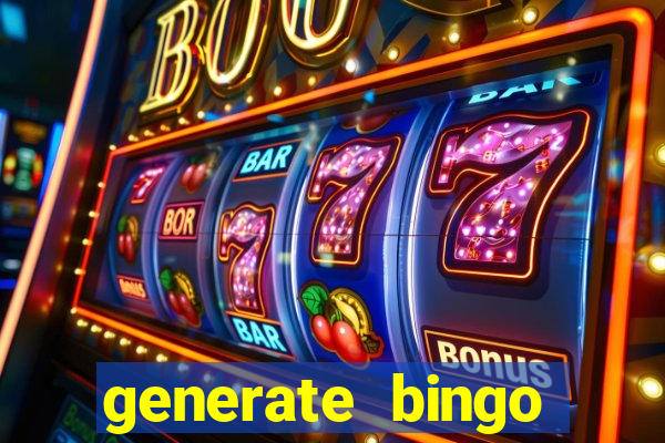 generate bingo cards with pictures