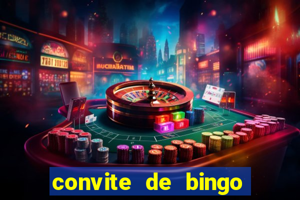 convite de bingo para editar