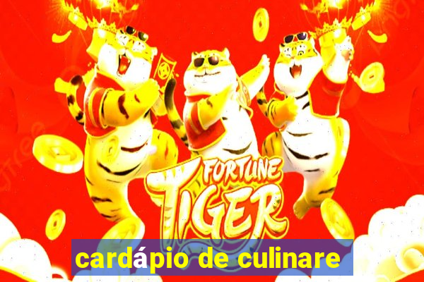 cardápio de culinare