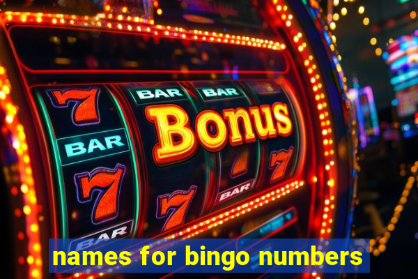 names for bingo numbers