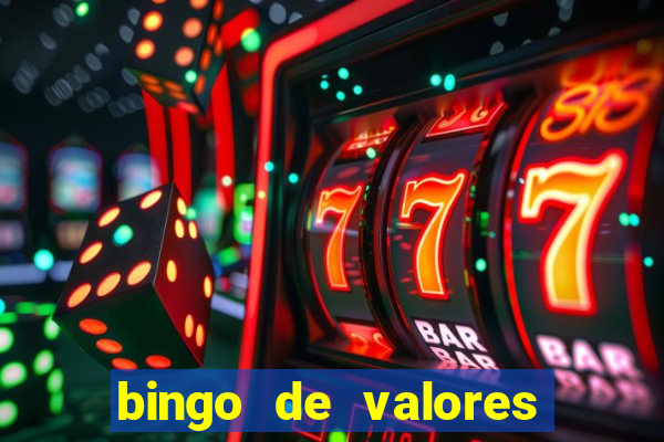 bingo de valores para imprimir