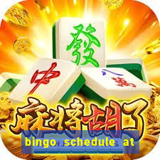 bingo schedule at mohegan sun