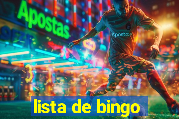 lista de bingo