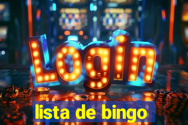 lista de bingo