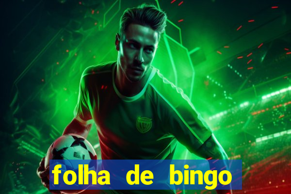 folha de bingo para imprimir