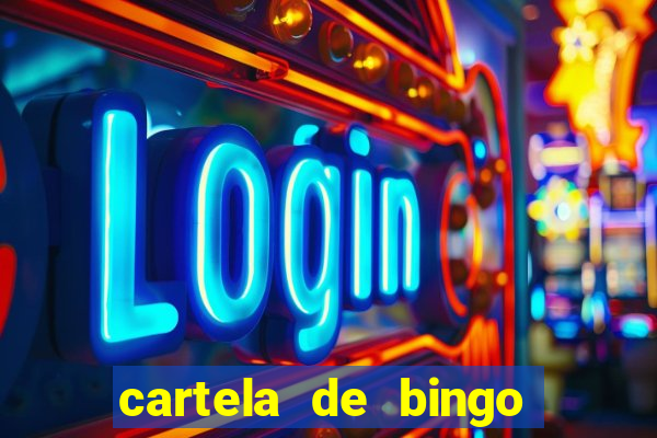 cartela de bingo de nomes para imprimir