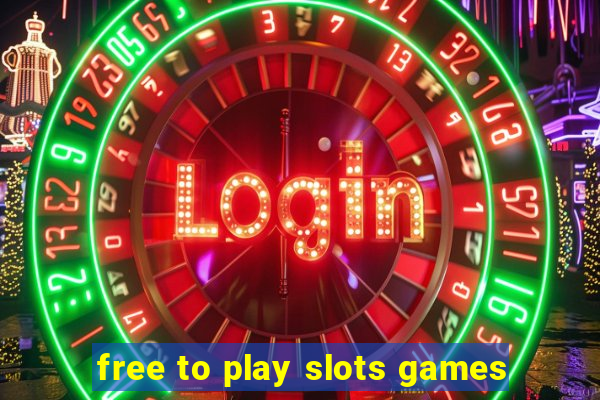 free to play slots games