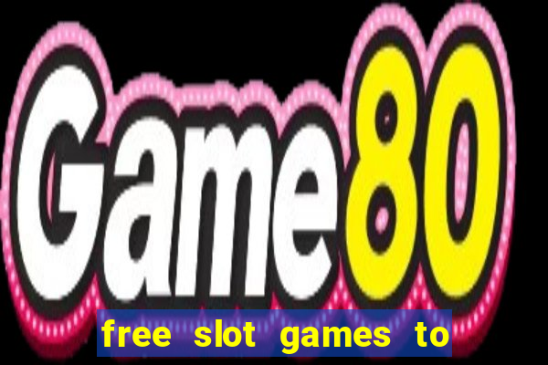 free slot games to win real money