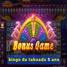 bingo da tabuada 5 ano