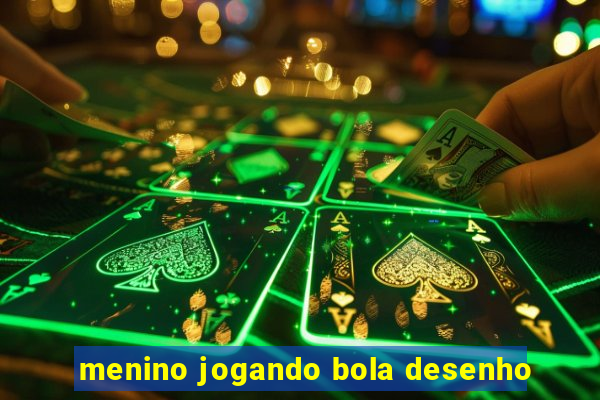 menino jogando bola desenho