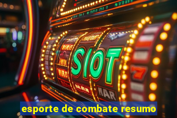 esporte de combate resumo