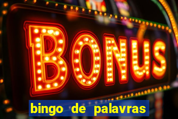 bingo de palavras para imprimir colorido