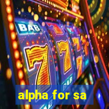 alpha for sa