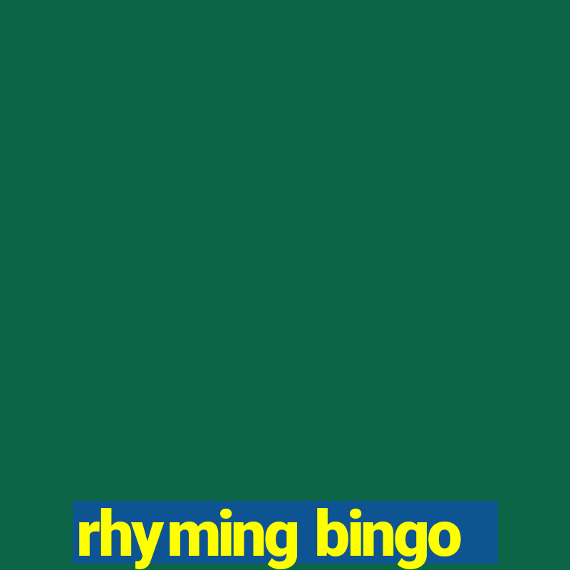 rhyming bingo