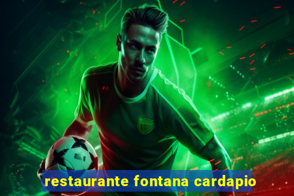 restaurante fontana cardapio