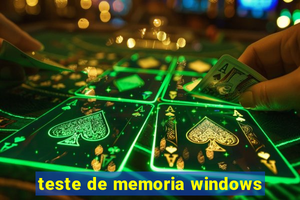 teste de memoria windows