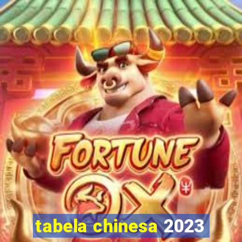 tabela chinesa 2023