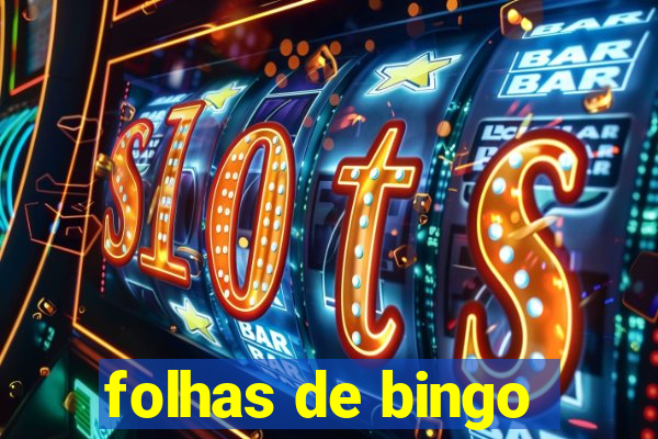 folhas de bingo