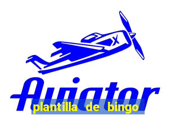 plantilla de bingo para editar