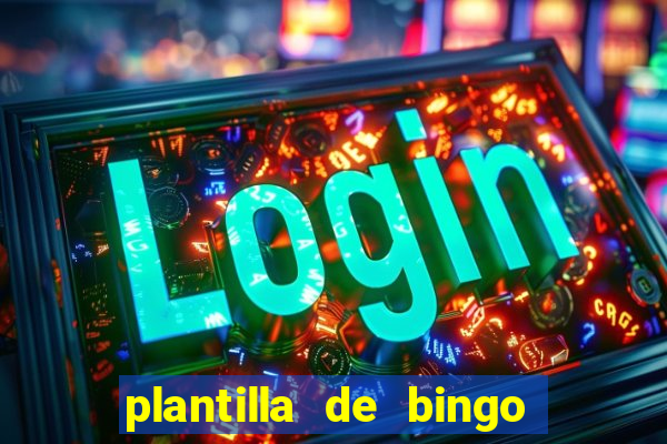 plantilla de bingo para editar