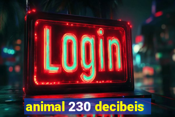 animal 230 decibeis